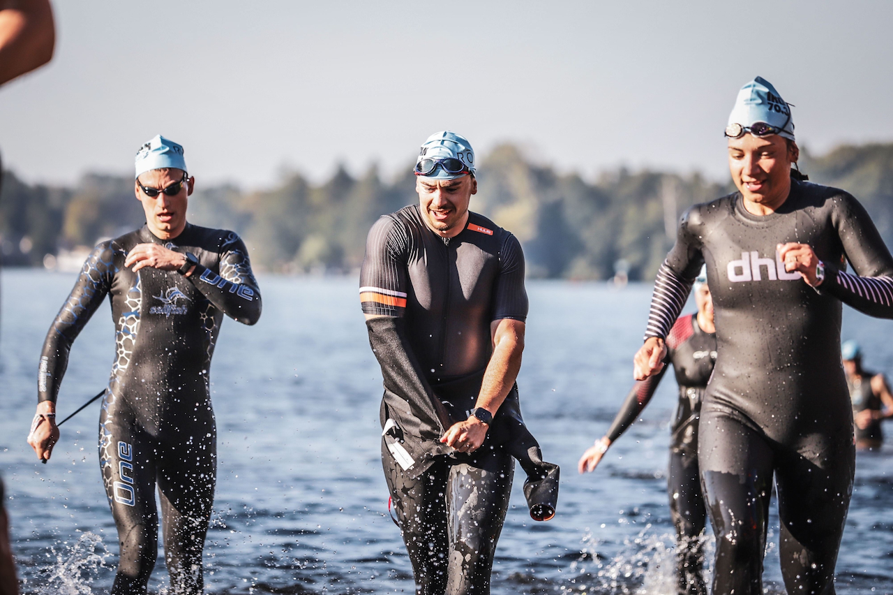 Exiting the water