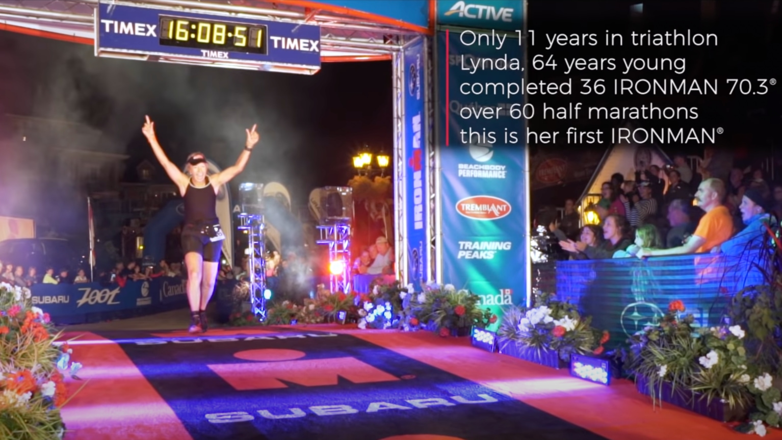 Lynda finishes IRONMAN 140.6
